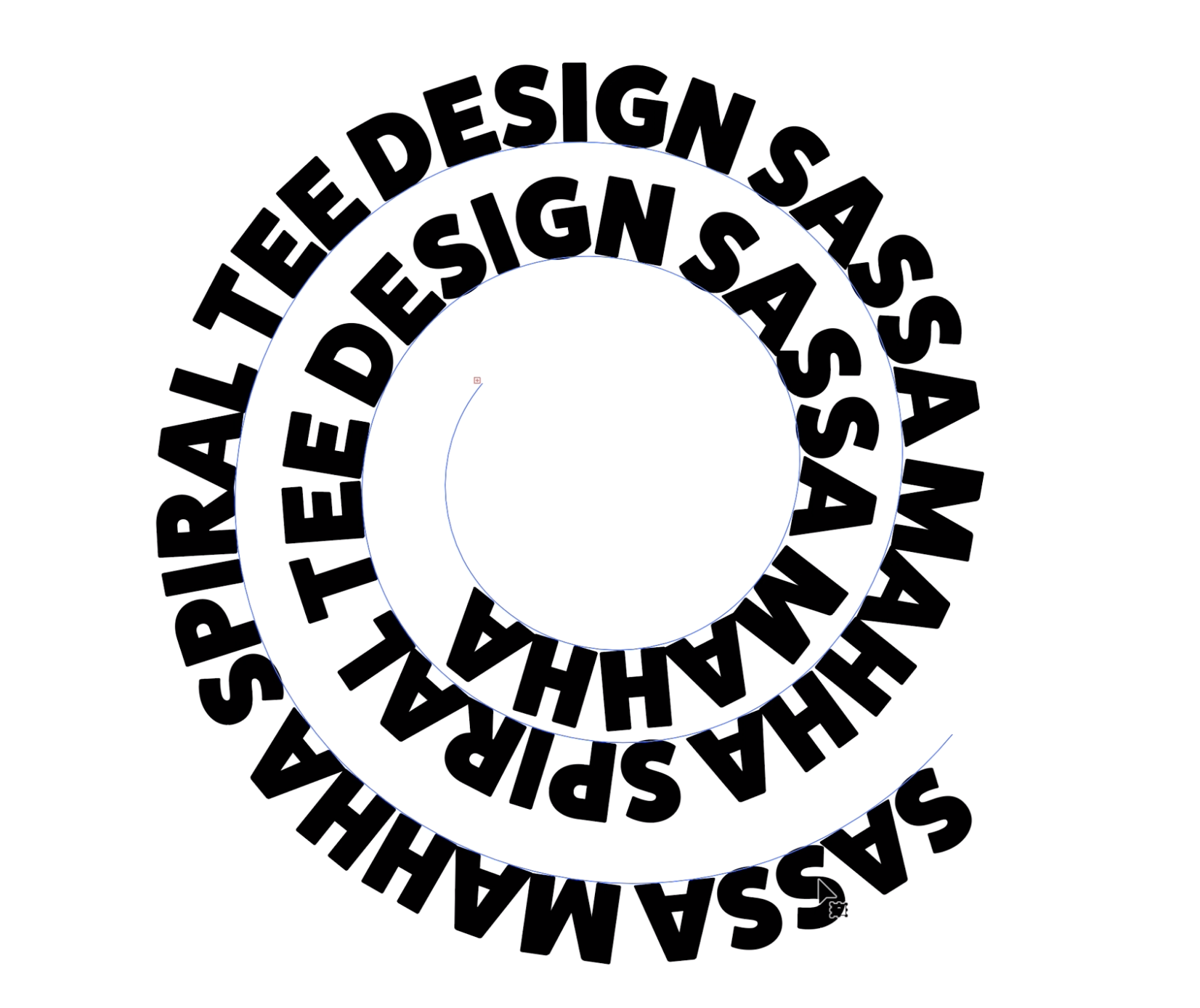 イラレで渦巻き 文字のスパイラルデザイン作り方 ささきや商店
